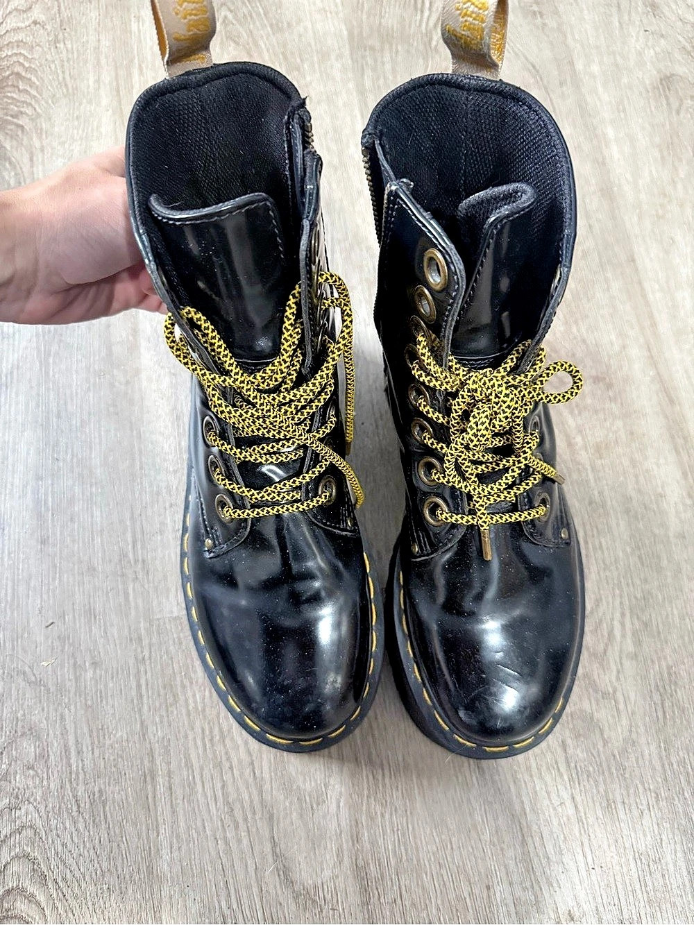 Dr. Martens Vegan Jadon Max Platform Boots Black US 8